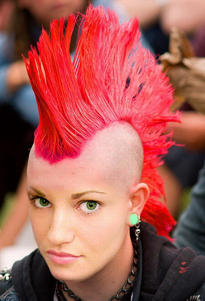 Red Punk Hairstyle