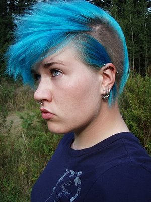 Blue Punk Hairstyle