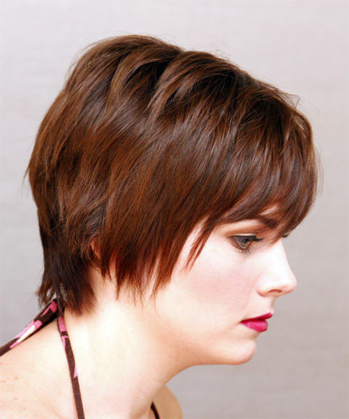 Brown Razor Cut Hairstyle