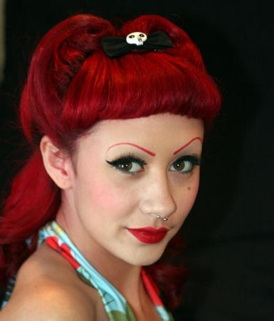 Red Rockabilly Hairstyle