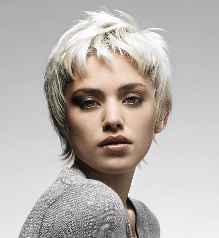 White Very Short Hairstyle