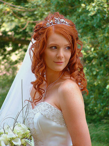 Brown Wavy Hair With Tiara