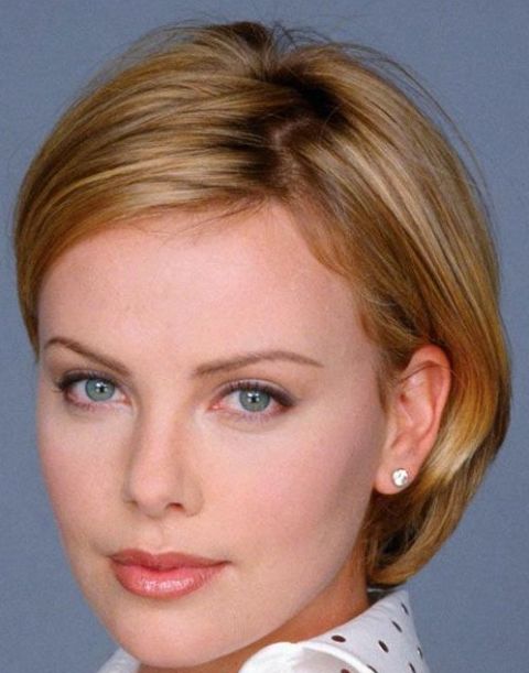 Charlize Theron - Short Hairstyle And Piercing