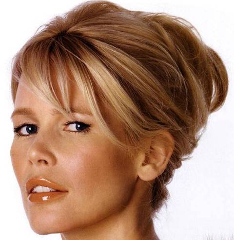 Claudia Schiffer Updo Hairstyle