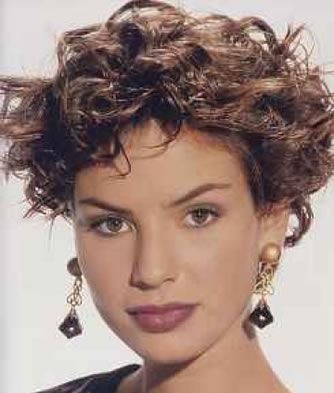 Layered Short Curly Hairstyle