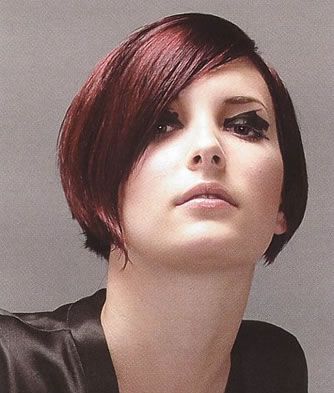 Red Bleached Layered Hairstyle