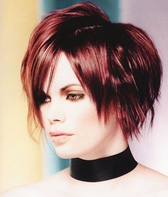 Reddish Funky Short Hairstyle