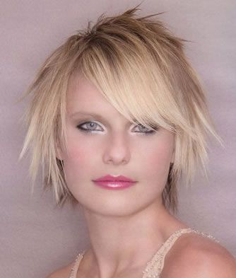 Short Layered And Funky Hairstyle