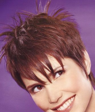 Smiling Looks - Funky Short Hairstyle