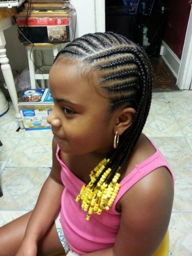 Beads Cornrow Hairstyle