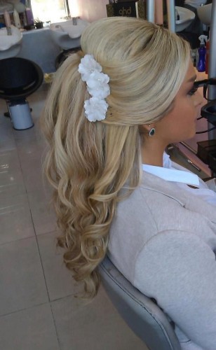 Beauty Pageant Half Up Hairstyle
