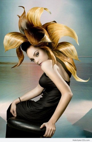 Brown Avant Garde Hairstyle