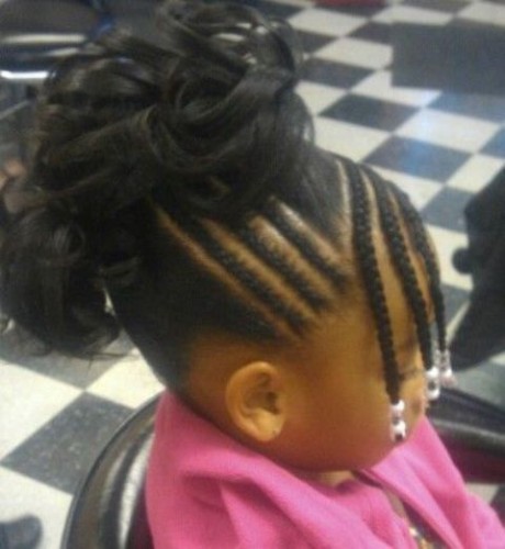 Cornrow With updo Hairstyle