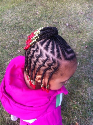 Cornrow with Beads Hairstyle
