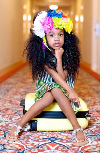 Curly Hairstyle With Flowers