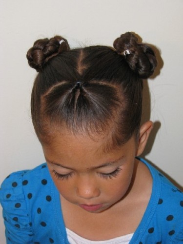 Kids Small Buns Hairstyle