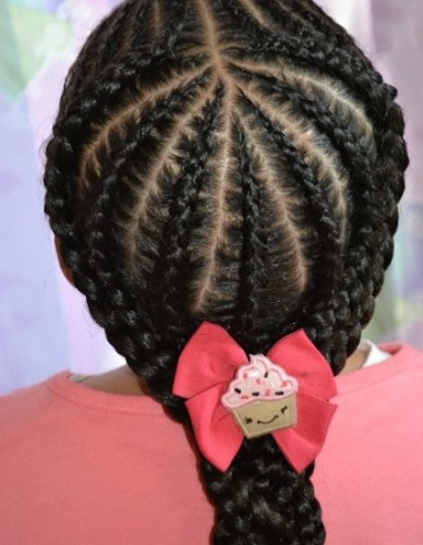 Micro Cornrow Kid Braid Hairstyle