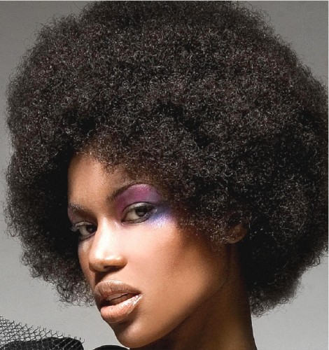 Natural black Afro hairstyle