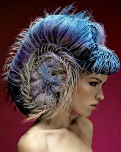 Punk Blue Hairstyle