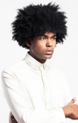 Round Black Afro Hairstyle