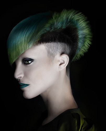 Side cut Avant Garde Hairstyle