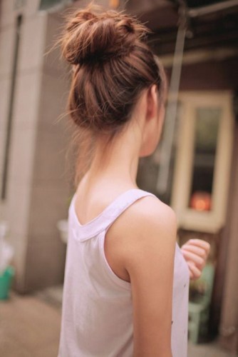 Teenage Bun Hairstyle