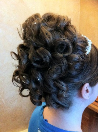 Black Curly Updo Hairstyle