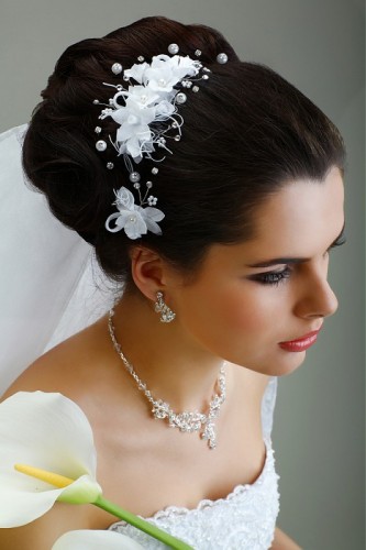 Black Updo Hairstyle For Bridal