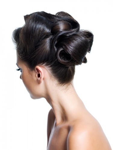 Black Updo Hairstyle For Girls
