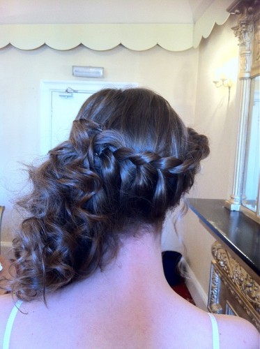French Braid Curly Hairstyle