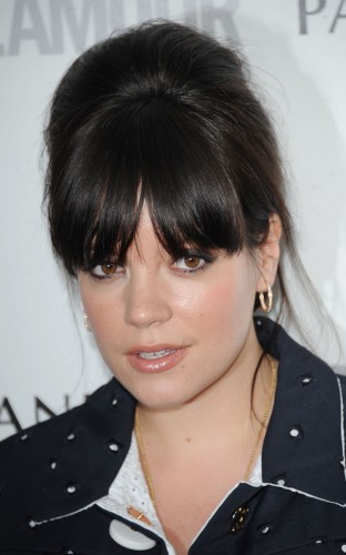 Lily Allen Banged Beehive Hairstyle