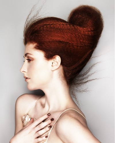 Long Red Frizzy Hairstyle