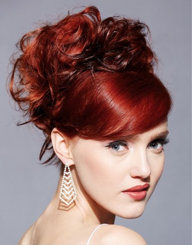 Red Party Updo Hairstyle