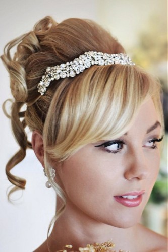 Side Swept Tiara Hairstyle