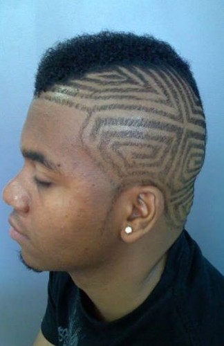 Straight Lines Art Hair