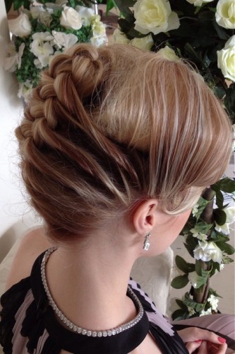 Updo Blonde Braid Hairstyle