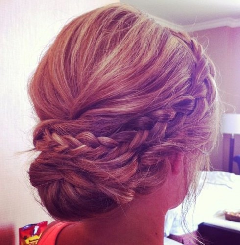 Updo With Braid Hairstyle
