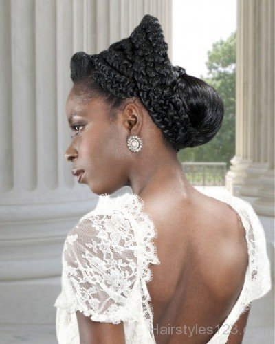 Braids Updo Hairstyle For Black Women
