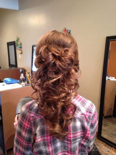 Curly Half Up Hairstyle