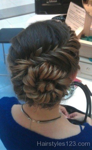 French Braid Bun Hairstyle