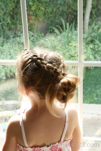 French Braid Bun Hairstyle