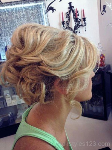 Updo Side Swept Hairstyle