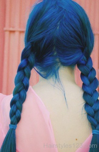 Blue Braids Hairstyle