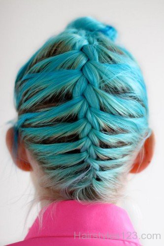 Blue French Updo Hairstyle