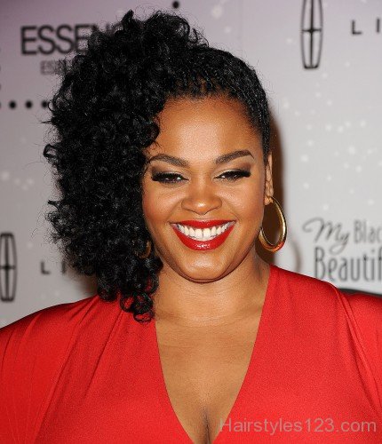 Jill Scott Side Pin Up Hairstyle