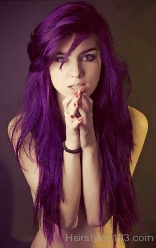 Long Purple Hairstyle