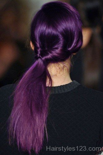 Purple Side Ponytail