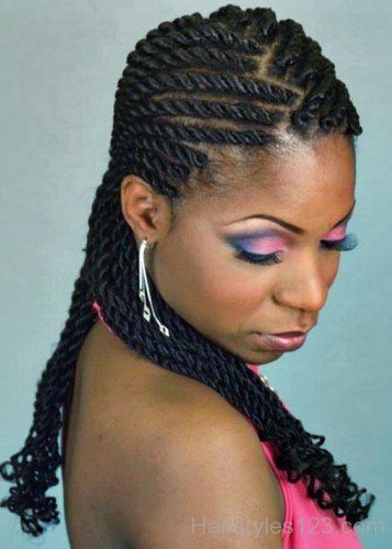 Rope Braided Hairstyle