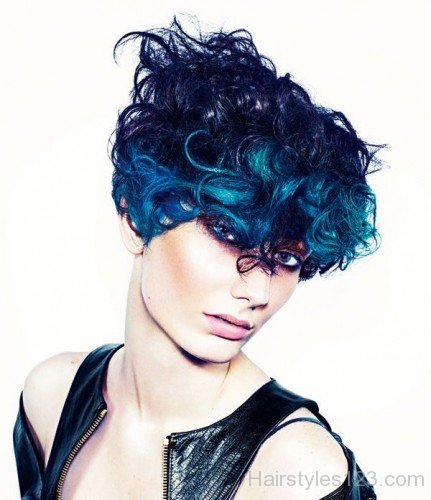 Short Blue Hairstyle