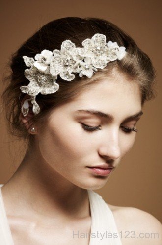 White Tiara Hairstyle